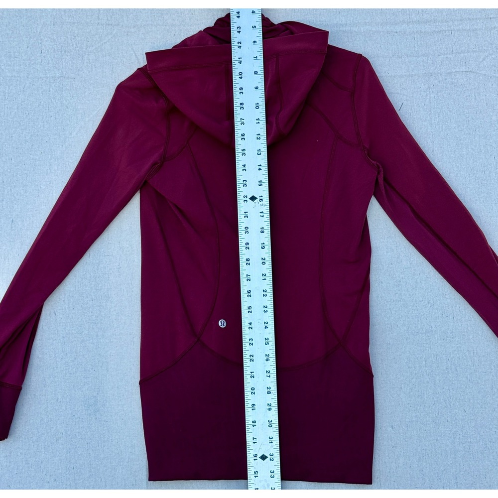 Lululemon Define Hoodie Jacket Burgundy Maroon Full Zip Size 6 Women Activewear - Picture 4 of 5
